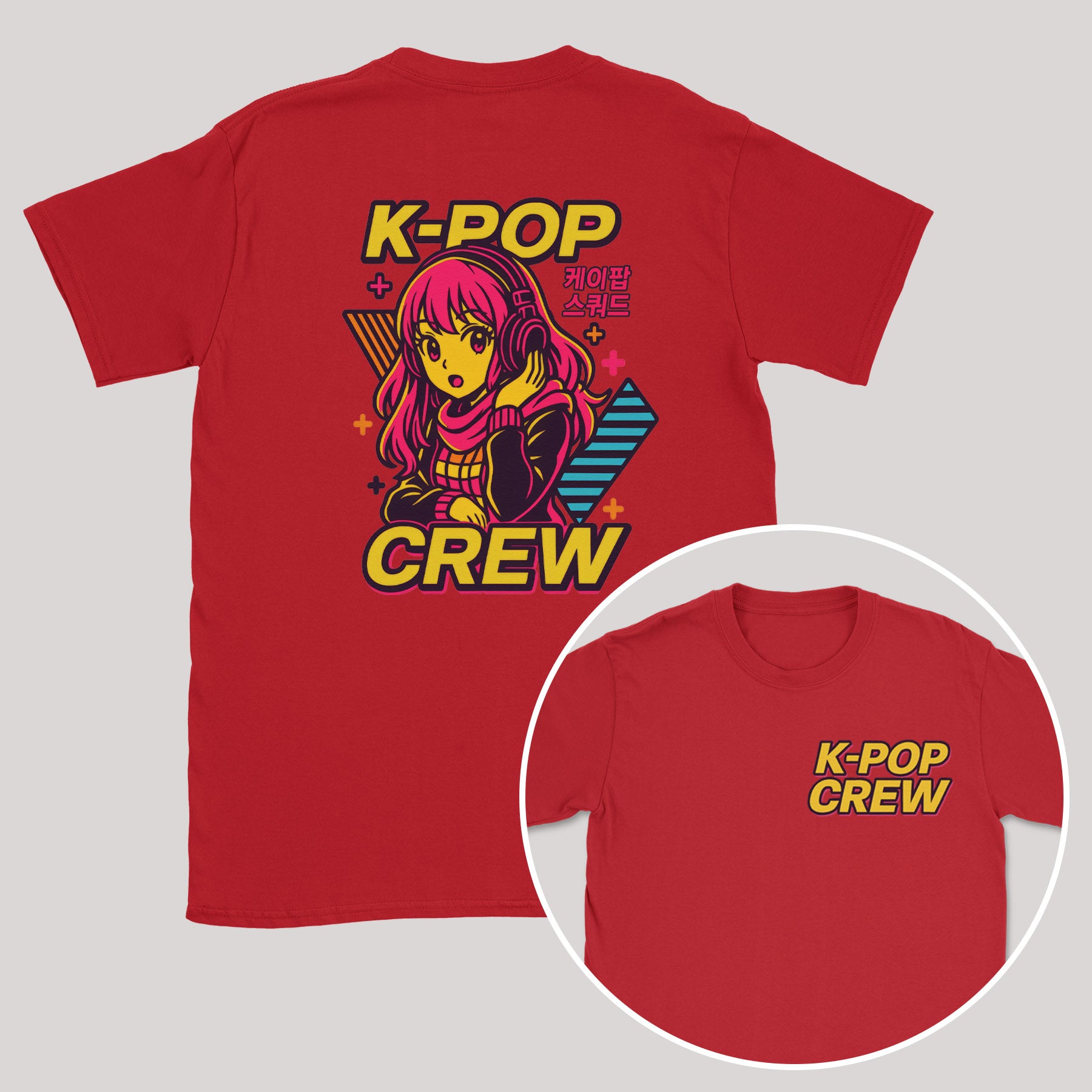 K-Pop Crew Neon Dreams - K-Pop Graphic Printed T-Shirt