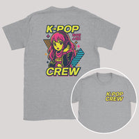 K-Pop Crew Neon Dreams - K-Pop Graphic Printed T-Shirt