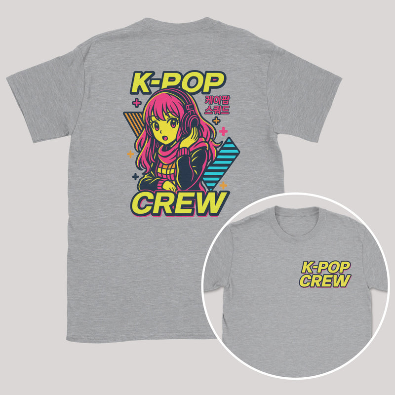K-Pop Crew Neon Dreams - K-Pop Graphic Printed T-Shirt