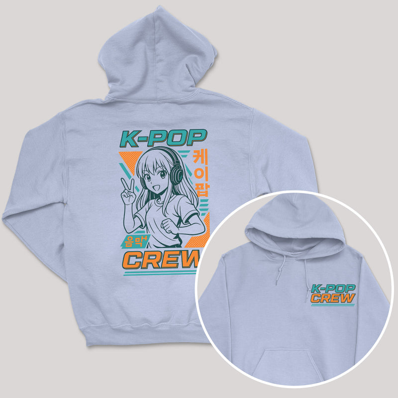 K-Pop Crew Retro Style - K-Pop Graphic Printed Hoodie