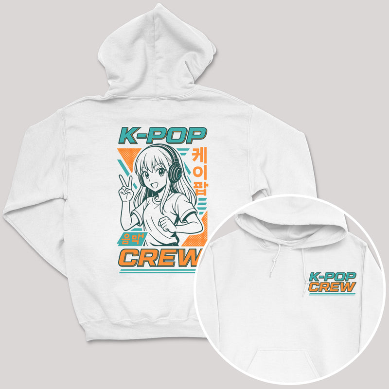 K-Pop Crew Retro Style - K-Pop Graphic Printed Hoodie
