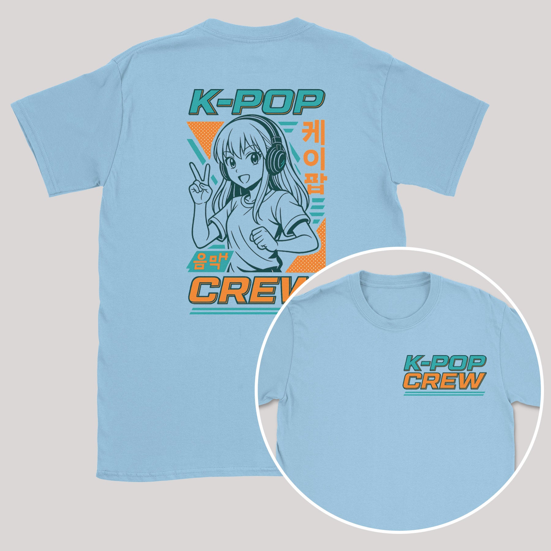 K-Pop Crew Retro Style - K-Pop Graphic Printed T-Shirt