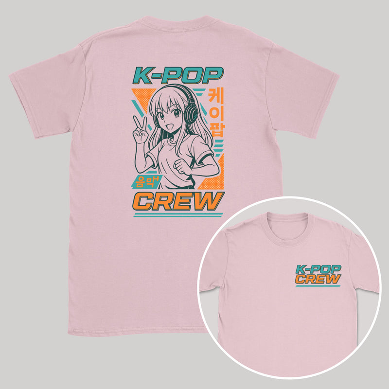 K-Pop Crew Retro Style - K-Pop Graphic Printed T-Shirt