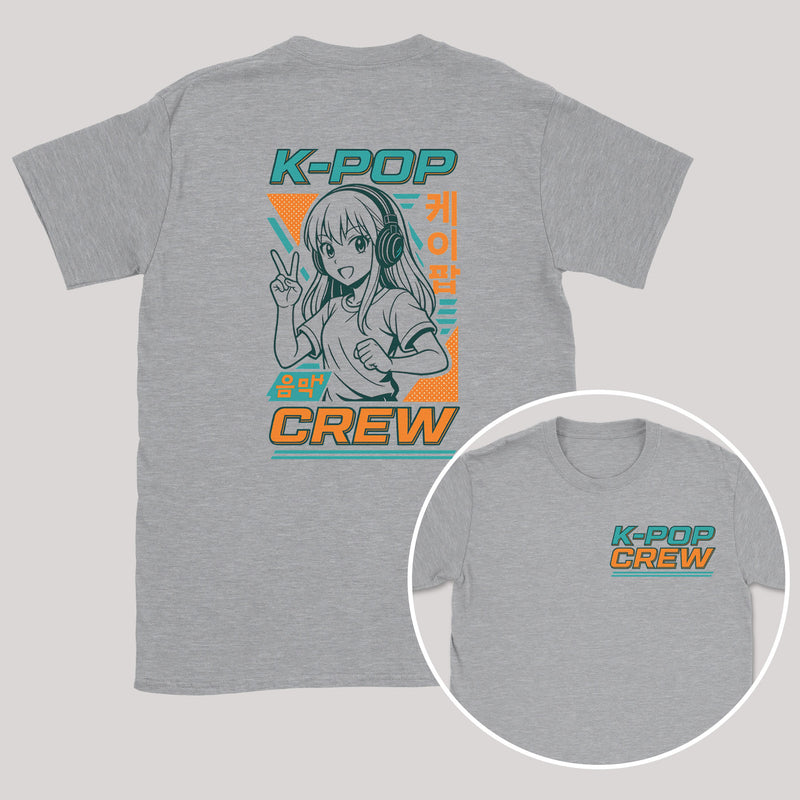 K-Pop Crew Retro Style - K-Pop Graphic Printed T-Shirt