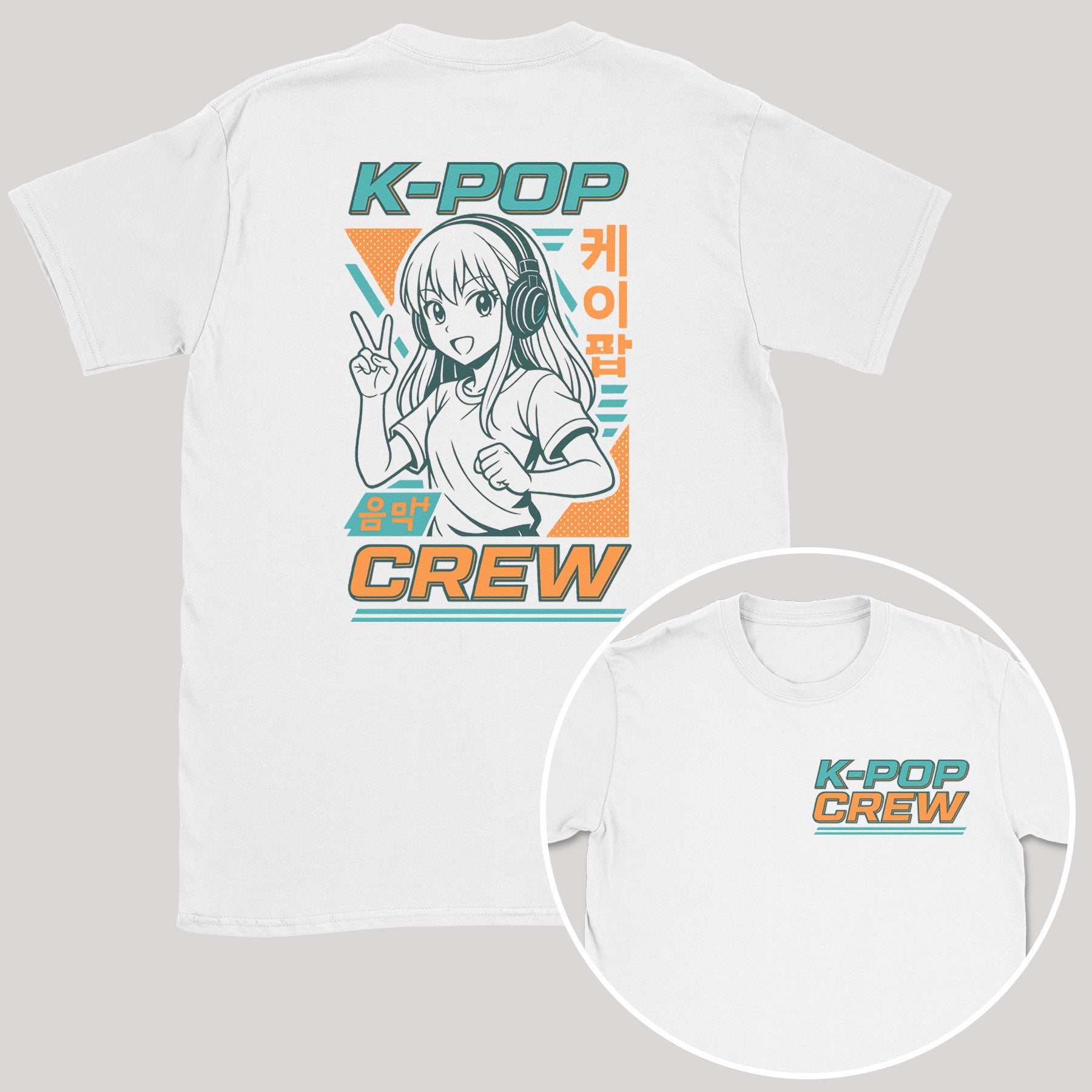 K-Pop Crew Retro Style - K-Pop Graphic Printed T-Shirt