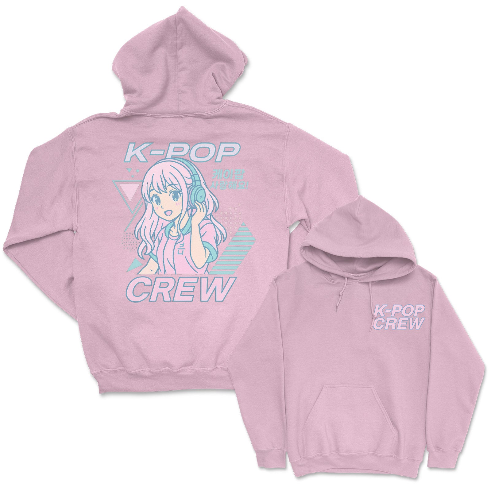 K-Pop Crew Pastel Pop - K-Pop Graphic Printed Hoodie