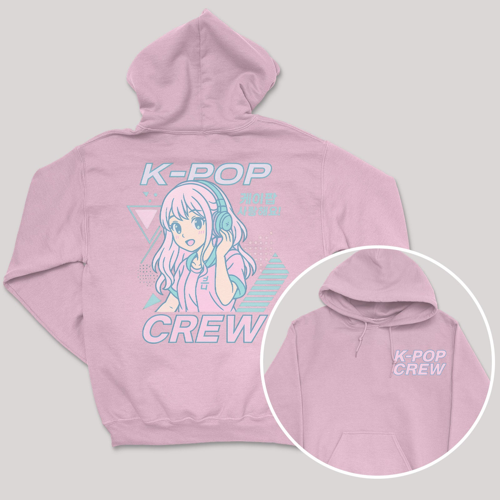 K-Pop Crew Pastel Pop - K-Pop Graphic Printed Hoodie