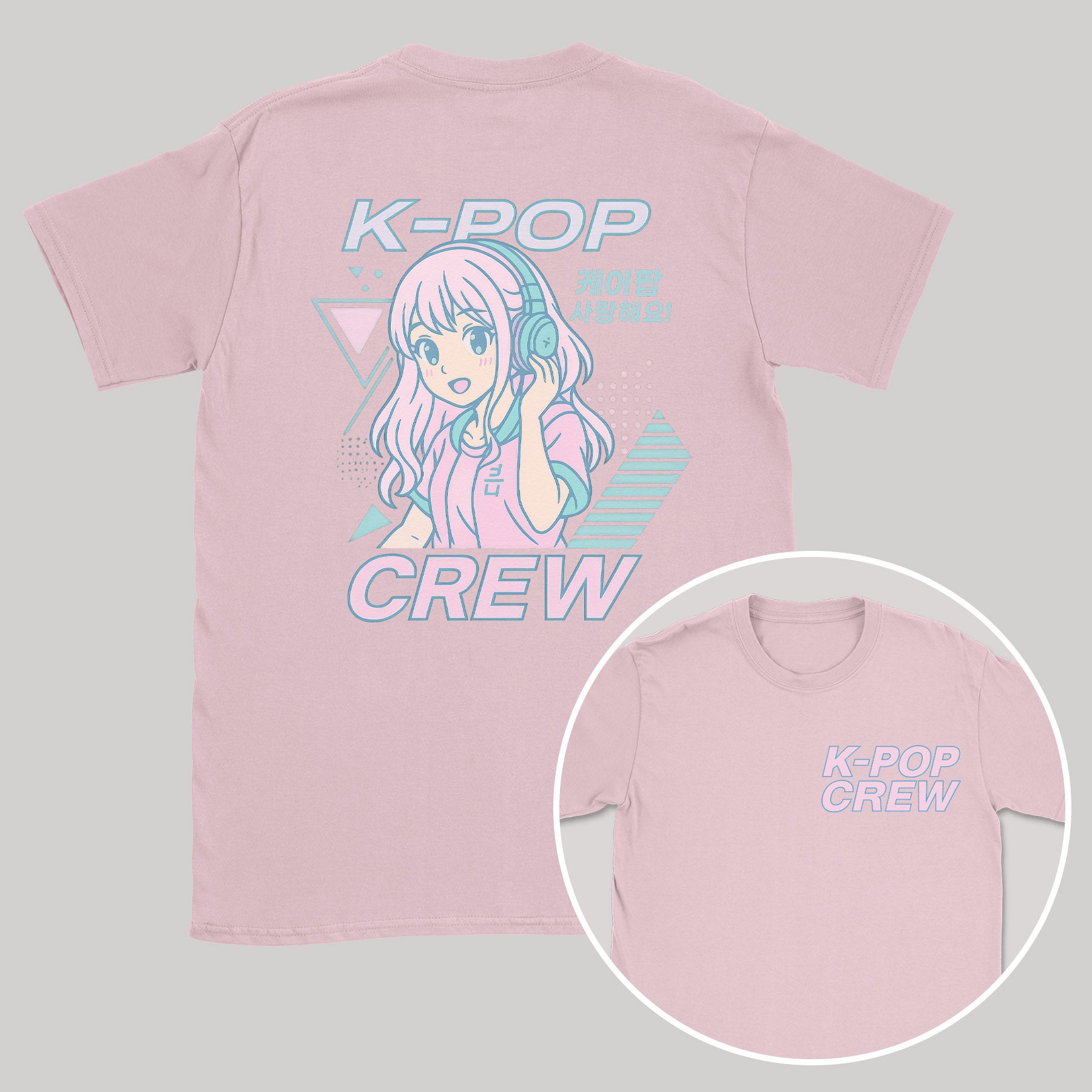 K-Pop Crew Pastel Pop - K-Pop Graphic Printed T-Shirt