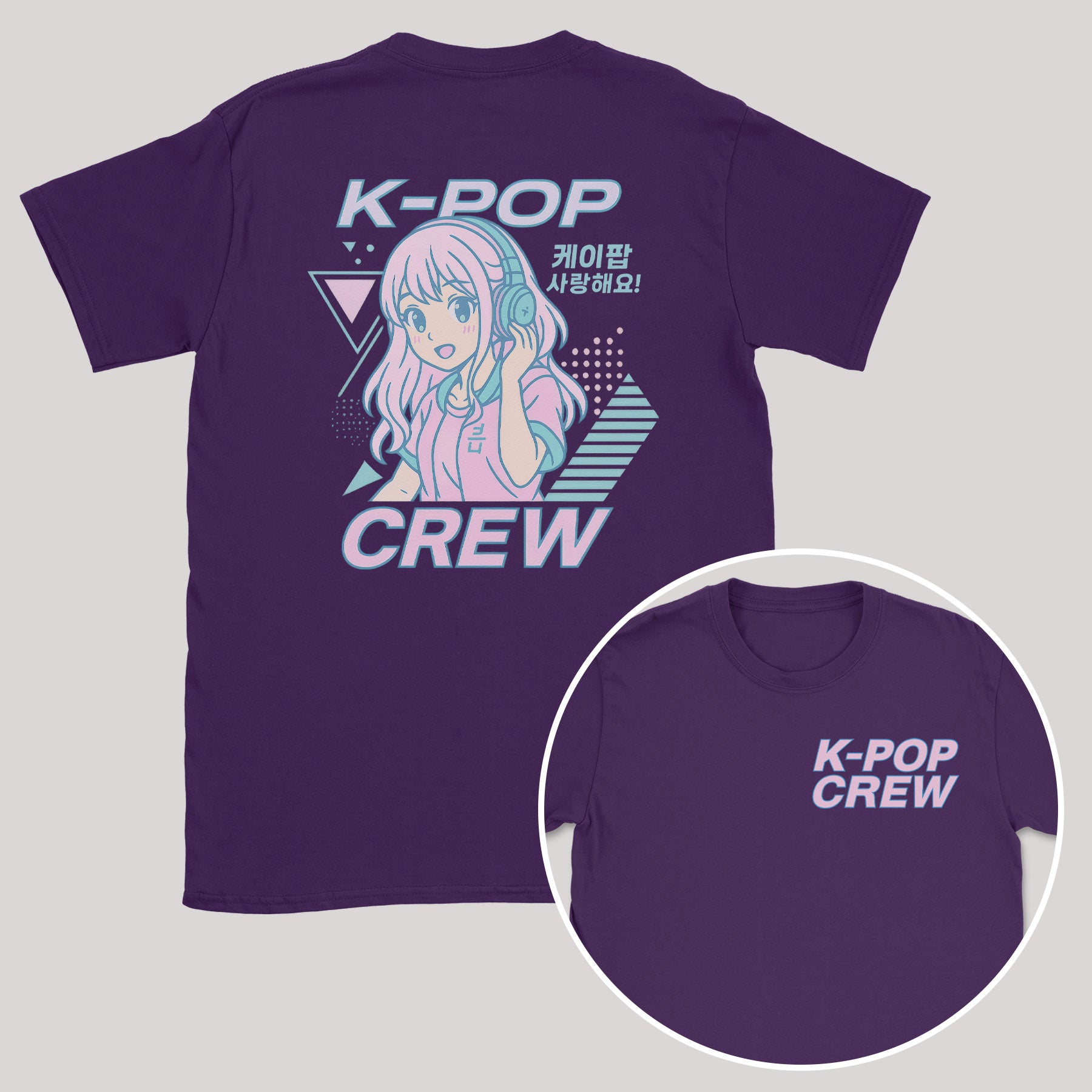K-Pop Crew Pastel Pop - K-Pop Graphic Printed T-Shirt