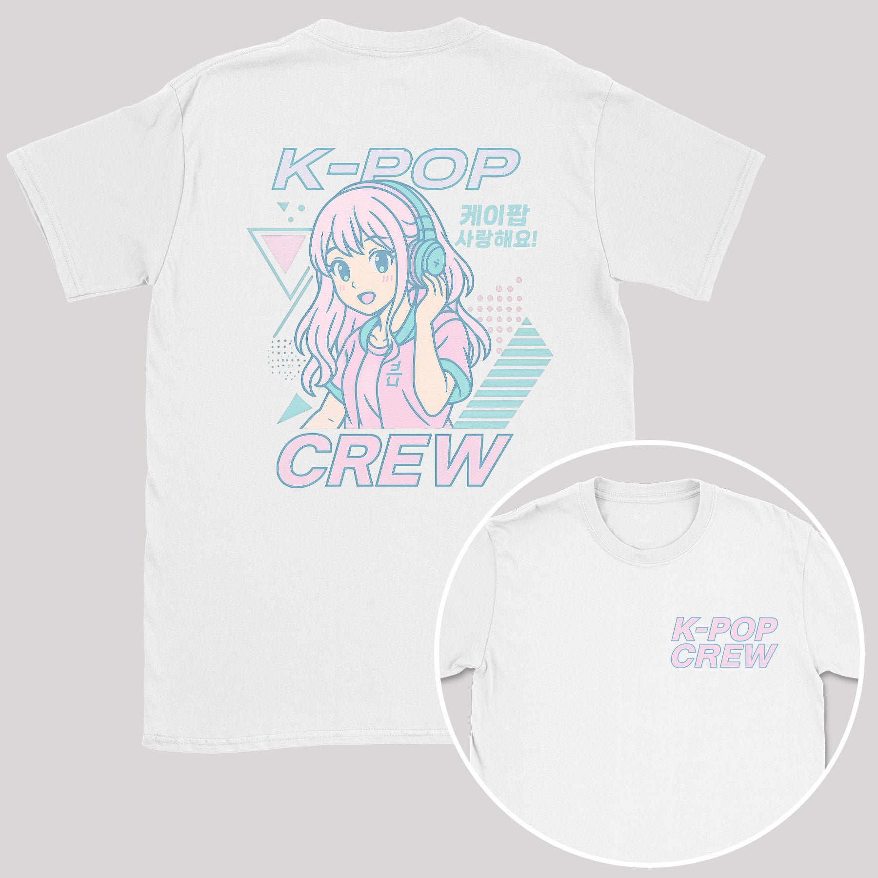 K-Pop Crew Pastel Pop - K-Pop Graphic Printed T-Shirt