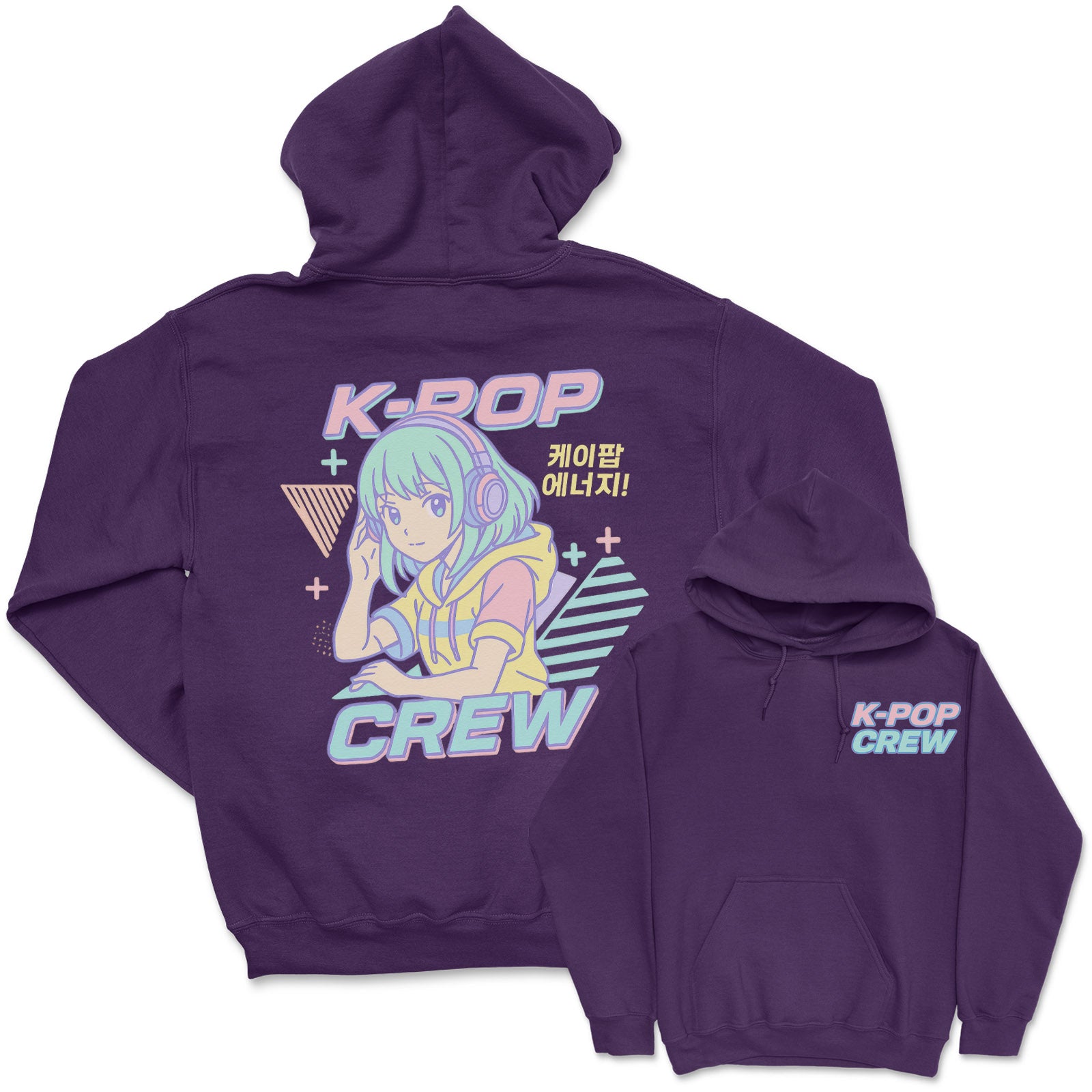 K-Pop Crew Pastel Style - K-Pop Graphic Printed Hoodie