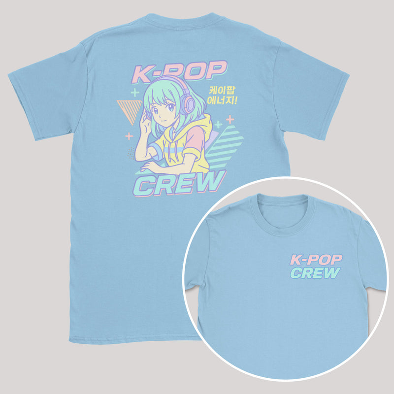 K-Pop Crew Pastel Style - K-Pop Graphic Printed T-Shirt