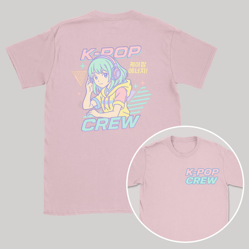 K-Pop Crew Pastel Style - K-Pop Graphic Printed T-Shirt