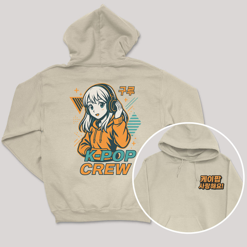 K-Pop Crew Electric Style - K-Pop Graphic Printed Hoodie