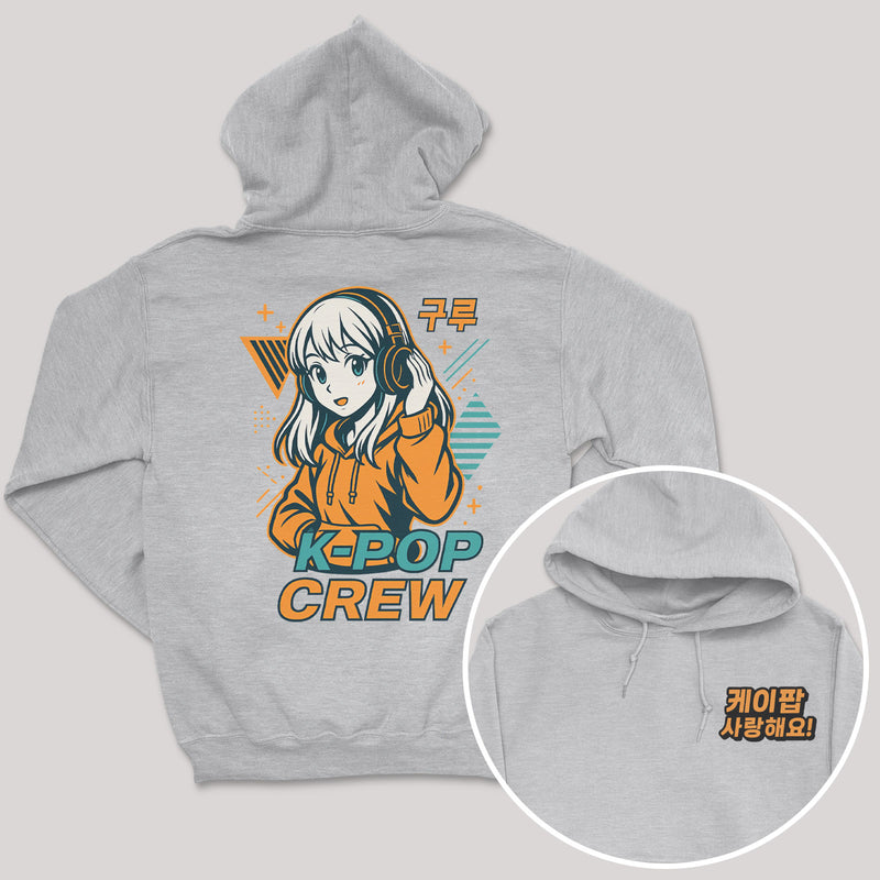 K-Pop Crew Electric Style - K-Pop Graphic Printed Hoodie