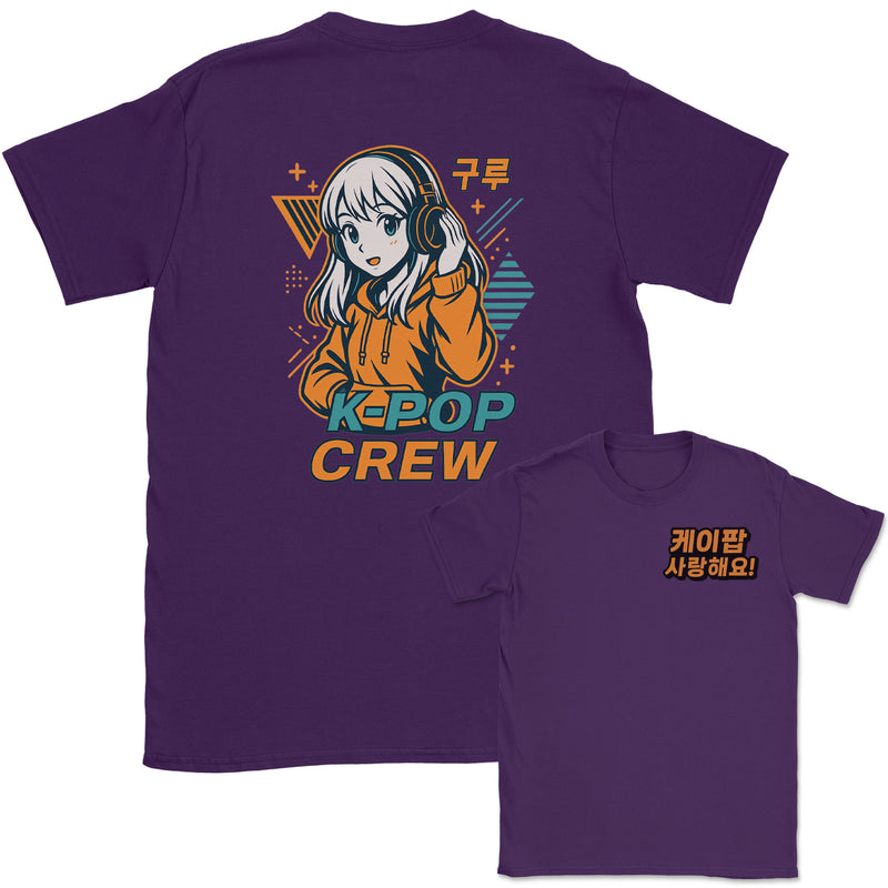 K-Pop Crew Electric Style - K-Pop Graphic Printed T-Shirt