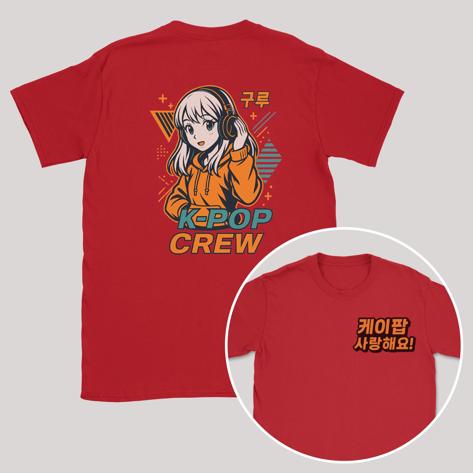 K-Pop Crew Electric Style - K-Pop Graphic Printed T-Shirt