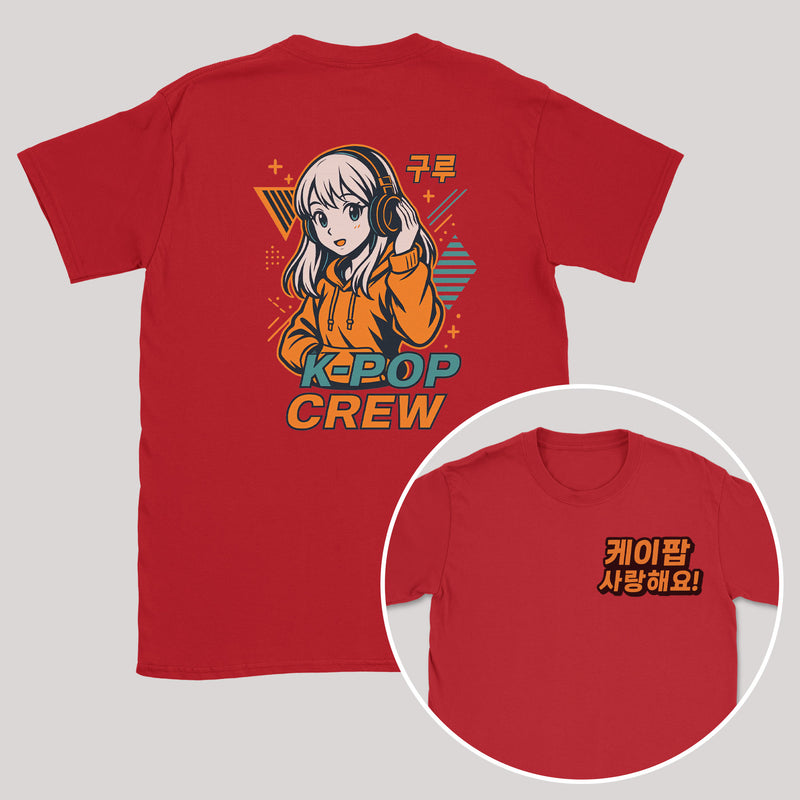 K-Pop Crew Electric Style - K-Pop Graphic Printed T-Shirt