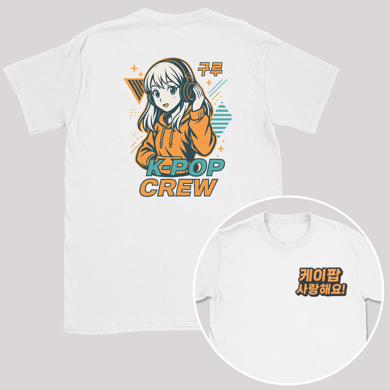 K-Pop Crew Electric Style - K-Pop Graphic Printed T-Shirt