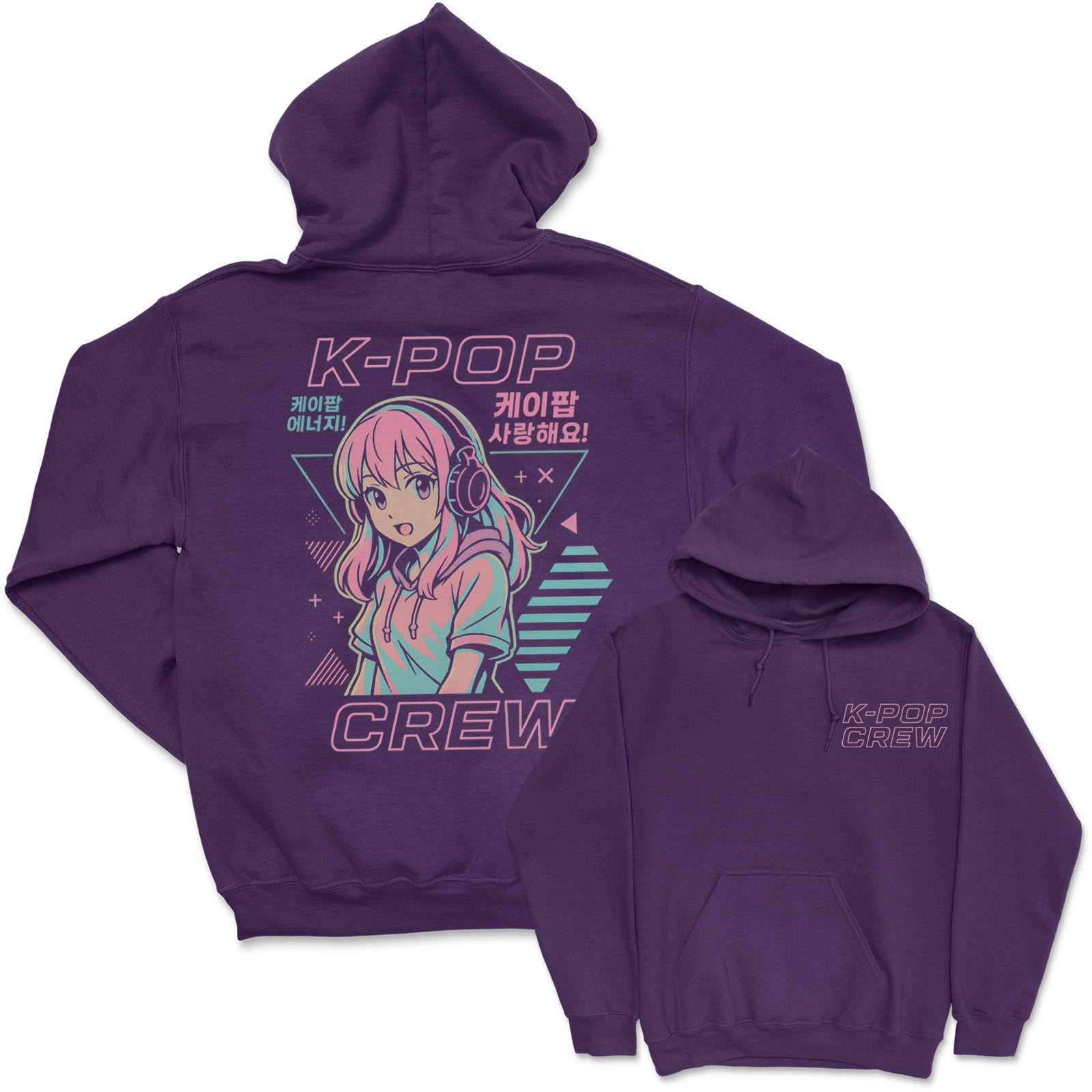 K-Pop Crew Bubblegum Beats Style - K-Pop Graphic Printed Hoodie