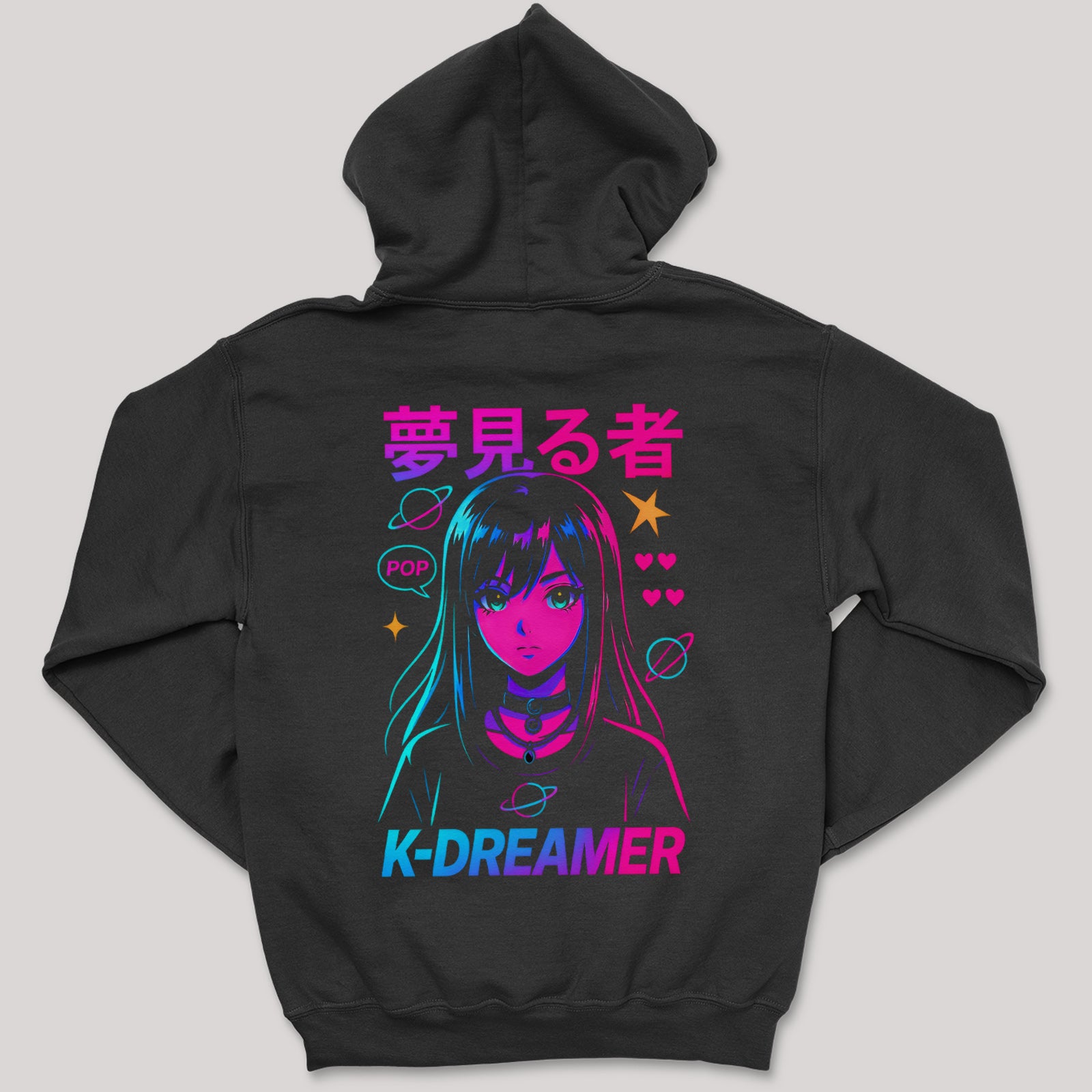 K-Dreamer Neons - K-Pop Graphic Printed Hoodie