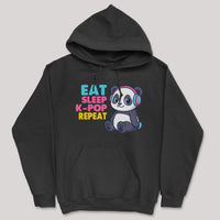 Eat Sleep K-Pop Repeat - K-Pop Graphic Printed Hoodie