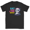 Eat Sleep K-Pop Repeat - K-Pop Graphic Printed T-Shirt