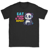 Eat Sleep K-Pop Repeat - K-Pop Graphic Printed T-Shirt