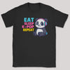 Eat Sleep K-Pop Repeat - K-Pop Graphic Printed T-Shirt