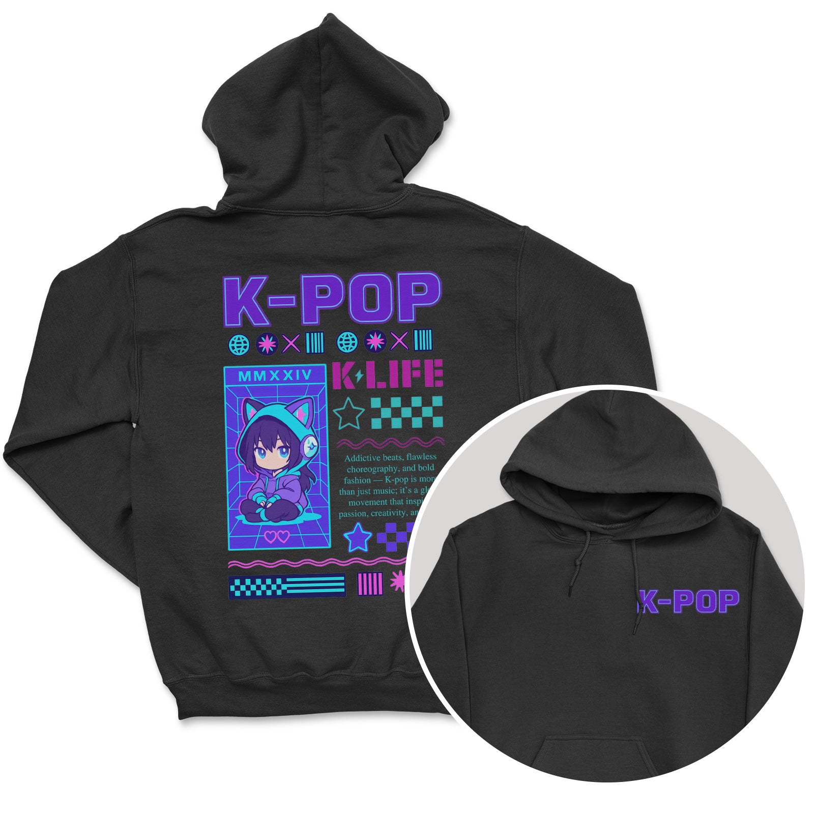 K-Pop Life - K-Pop Graphic Printed Hoodie