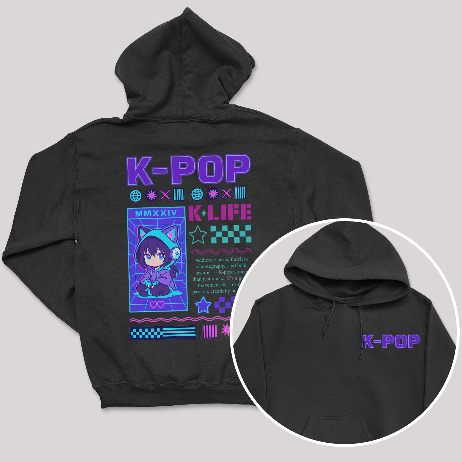 K-Pop Life - K-Pop Graphic Printed Hoodie