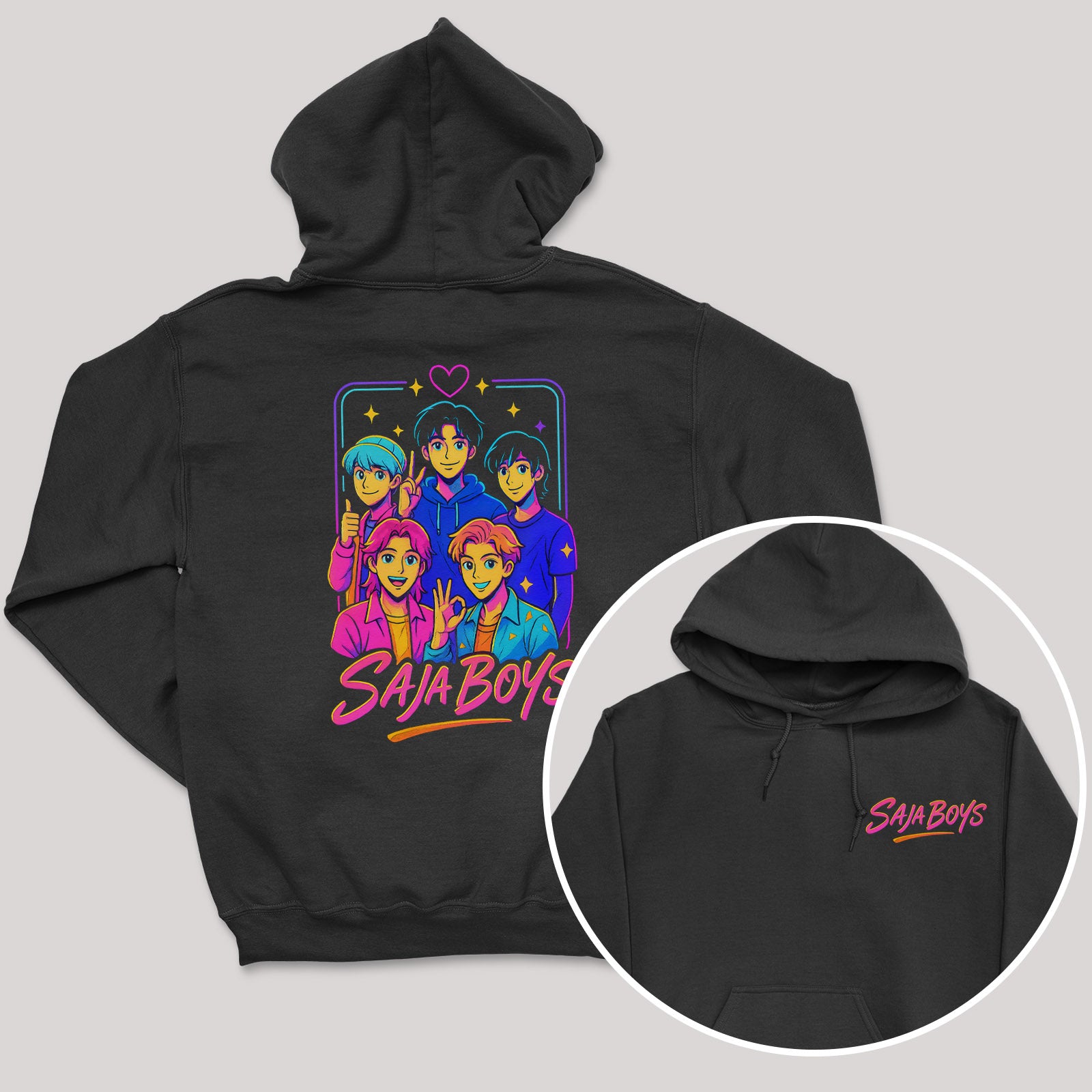 Saja Boys - K-Pop Graphic Printed Hoodie