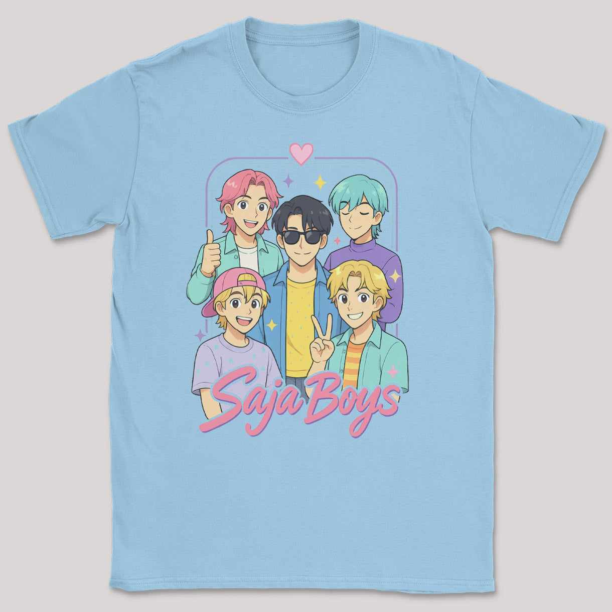 Saja Boys Pastels - K-Pop Graphic Printed T-Shirt