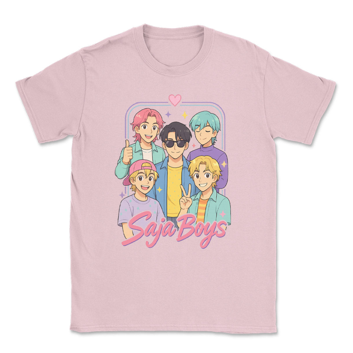 Saja Boys Pastels - K-Pop Graphic Printed T-Shirt