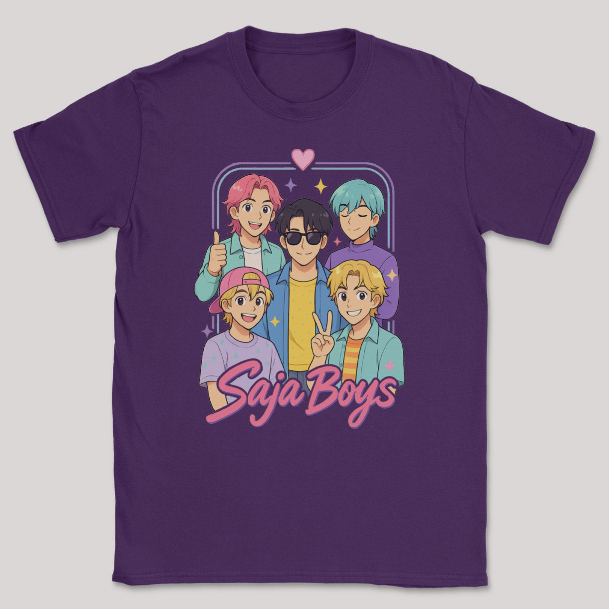 Saja Boys Pastels - K-Pop Graphic Printed T-Shirt