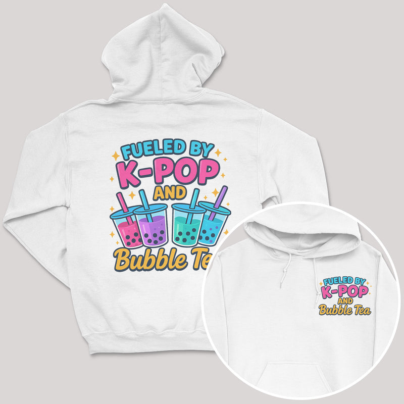 Fueled By K-Pop And bubble Tea - K-Pop Graphic Printed Hoodie