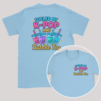 Fueled by K-Pop and Bubble Tea - K-Pop Graphic Printed T-Shirt