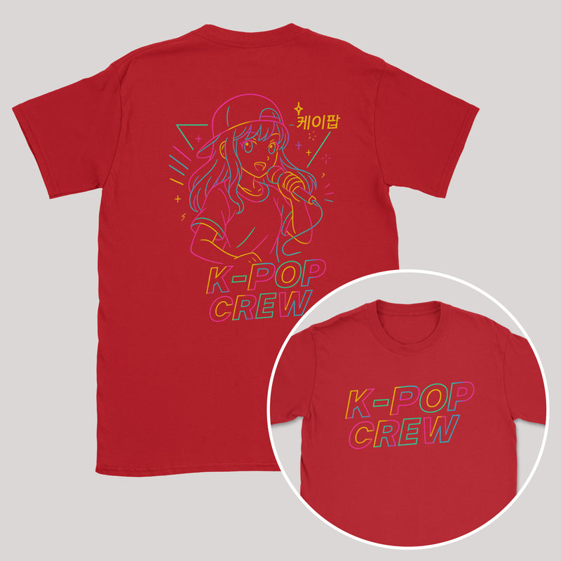 K-Pop Crew Outlines - K-Pop Graphic Printed T-Shirt