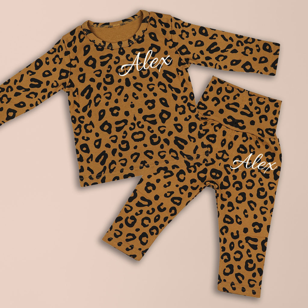 Washington Personalised Double Name Leopard Print Lounge Suit