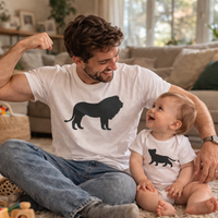Lion & Cub - Matching Set - Baby / Kids T-Shirt & Dad T-Shirt - (Sold Separately)