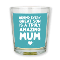 Behind Every Great Son Is a Amazing Mum - Candle Gift