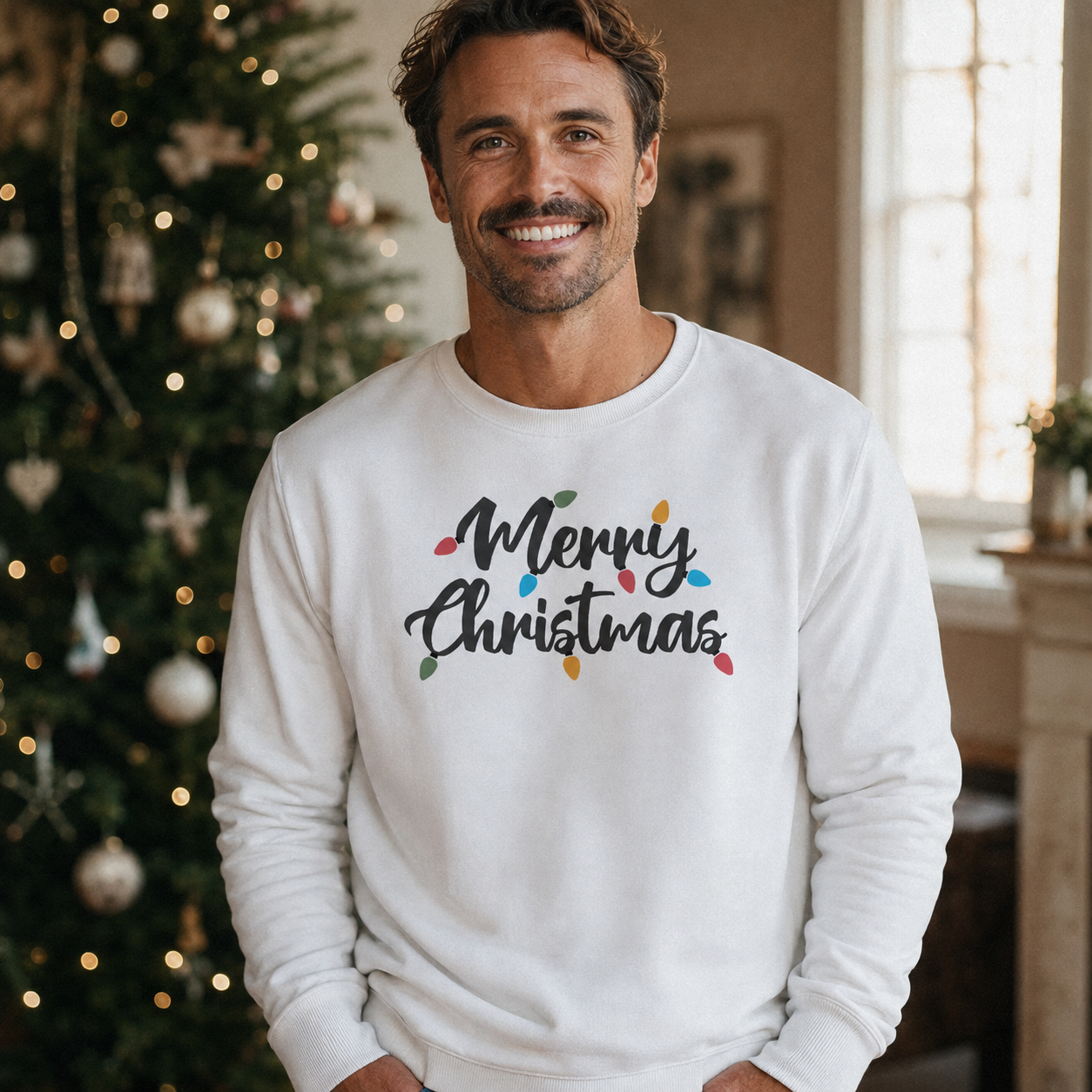 Merry Christmas Christmas Sweater - Christmas Jumper Sweatshirt - All Sizes