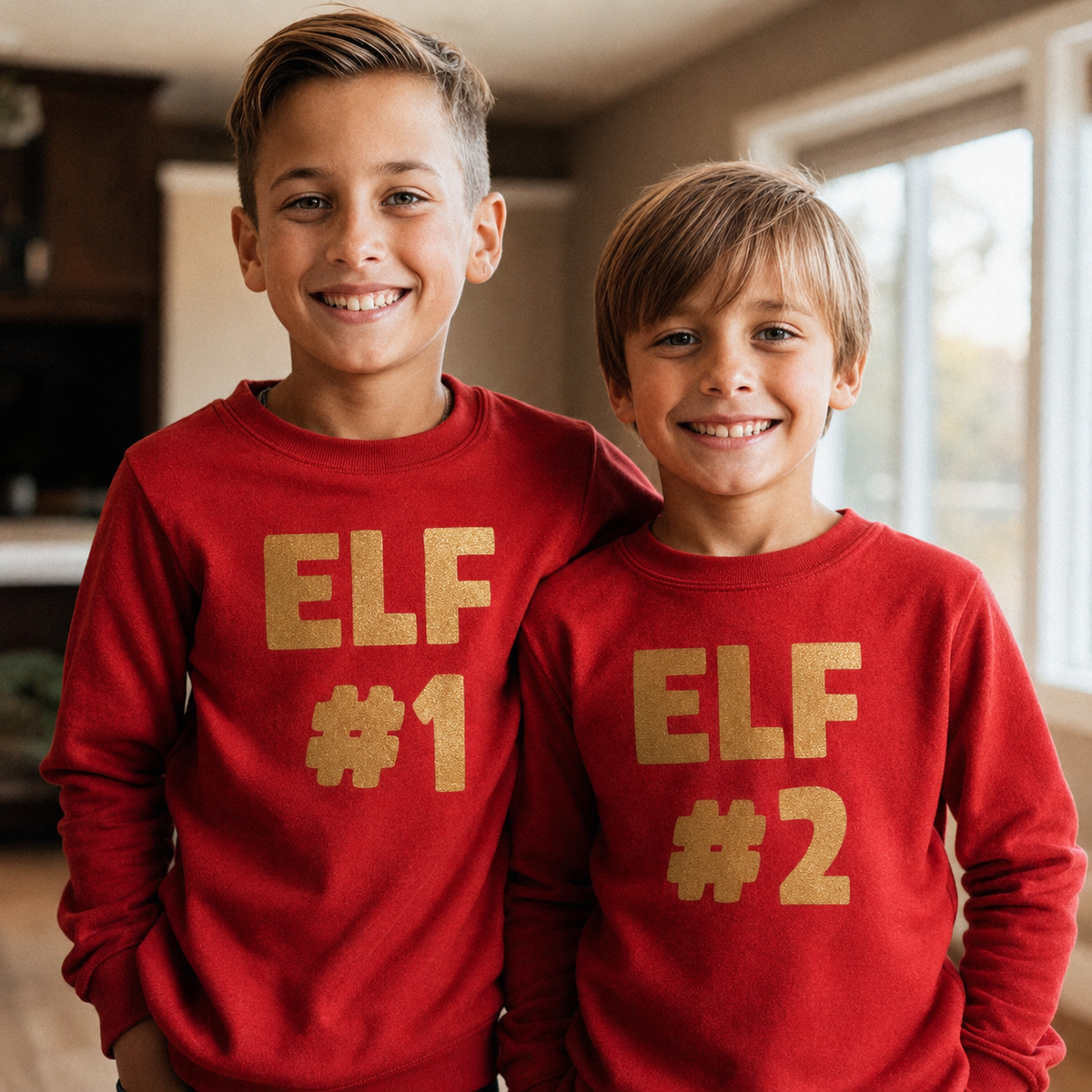 Elf #1 & Elf#2 Gold and more - Kids Sweater - (Sold Separately)