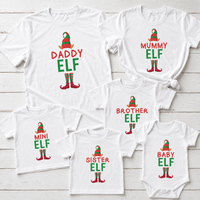 Family Elf - Family Matching Christmas Tops - Adult, Kids & Baby - (Sold Separately)