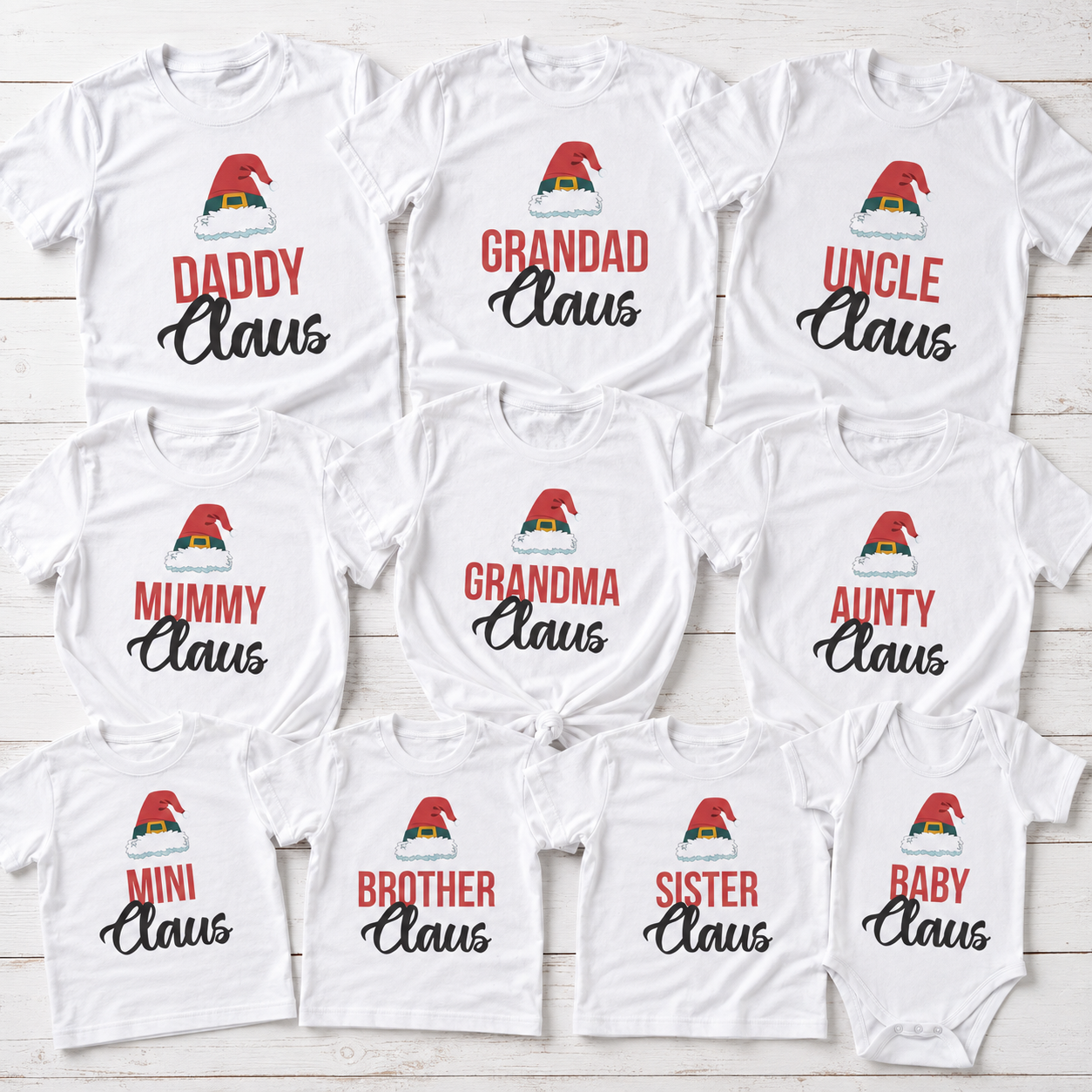 Full Family Clause - Family Matching Christmas Tops - Adult, Kids & Baby - (Sold Separately)