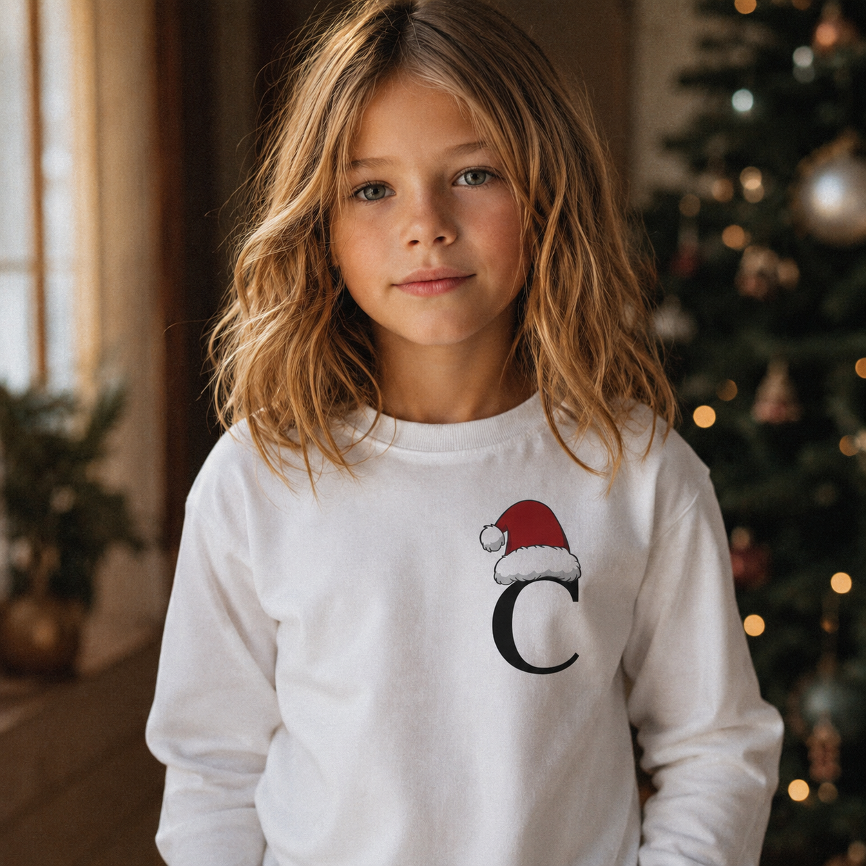 PERSONALISED Initial Kids Christmas Sweater - Christmas Jumper Sweatshirt - All Sizes