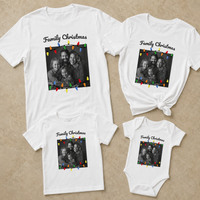 Personalisiertes Familienweihnachtsshirt mit Foto – Passende Weihnachtsoberteile für die ganze Familie – Erwachsene, Kinder und Babys – (separat erhältlich)