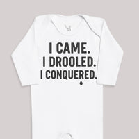 I Came I Drooled I Conquered - Baby Bodysuit (Choice of Style)