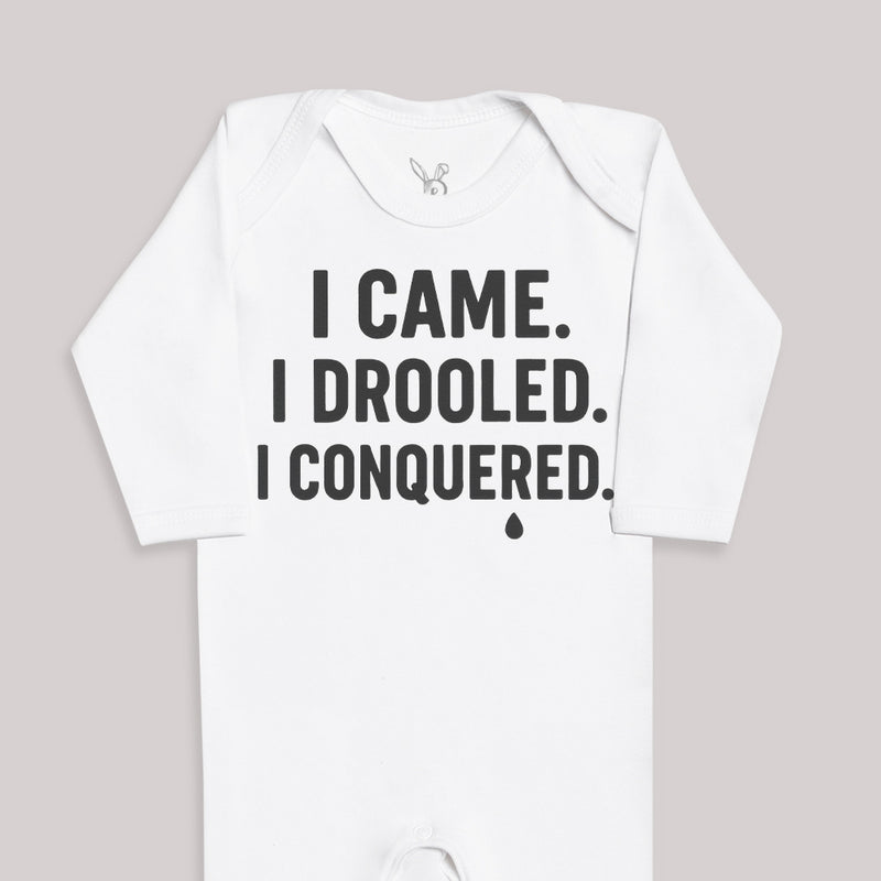 I Came I Drooled I Conquered - Baby Bodysuit (Choice of Style)