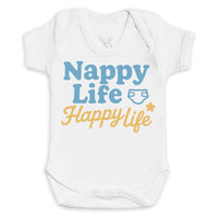 Nappy Life Happy Life - Baby Bodysuit (Choice of Style)